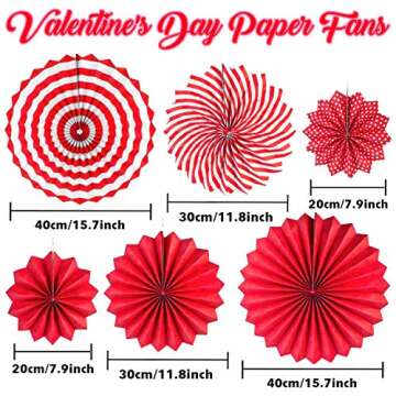 Adurself Valentine's Day Party Decorations - Romantic Red and White Décor Set