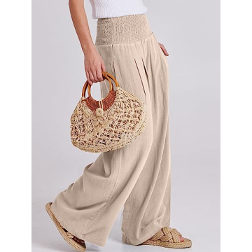 Stylish ANRABESS Women Linen Palazzo Pants for All Occasions