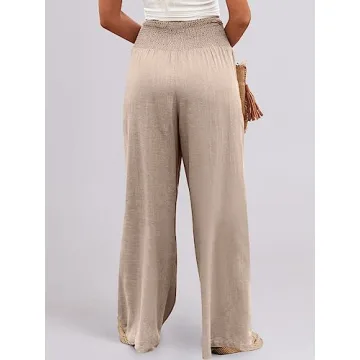 Stylish ANRABESS Women Linen Palazzo Pants for All Occasions