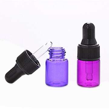 Wresty Multicolor Glass Dropper Bottles Mini Essential Oils Dropper Bottles Empty Refillable Perfume...