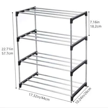 Efficient Jucaifu Stackable Small Shoe Rack for Shoe Storage