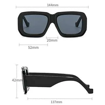 Stylish Square Sunglasses with UV Protection for All