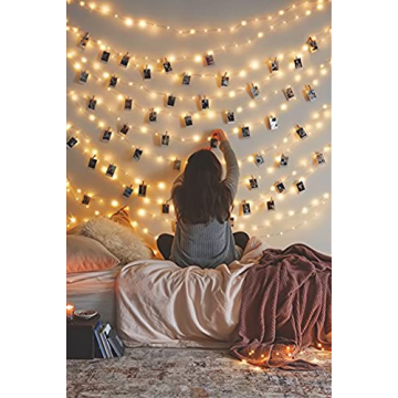 12APM Dimmable Starry Fairy Copper String Lights, 66 ft 200 LEDs with USB Plug in Powered for Bedroo...