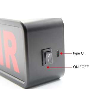 ON AIR LIGHT LED Sign by OKEDEN,Room Decor Wall Decor Light Sign Recording Sign for Vloggers, Youtube Stars, Home Studio, or Just Cool,Easy ON/OFF Switch and Operates on AA Batteries or USB Power