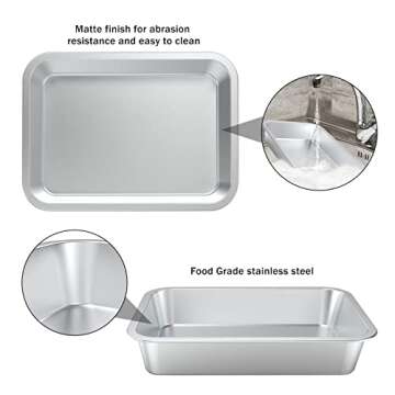 onlyfire Stainless Steel Baking Pan - Versatile and Safe Cooking Tool