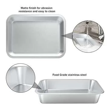 onlyfire Stainless Steel Baking Pan - Versatile and Safe Cooking Tool