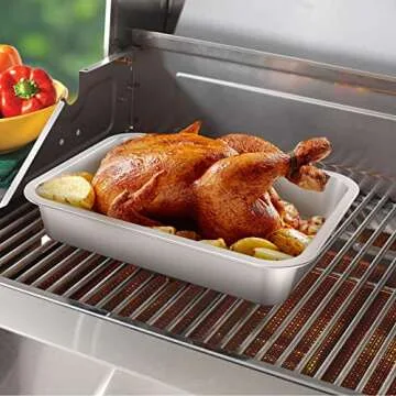 onlyfire Stainless Steel Baking Pan - Versatile and Safe Cooking Tool