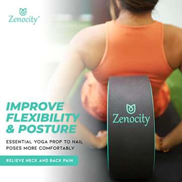 Yoga Wheel 13 '',Yoga Back Roller,Yoga Wheel for Stretching and Back Pain Relief,Back Stretcher,Foam Roller,Best Balance Accessory for Stretching,Thick Padding for Comfort,Improve Flexibility