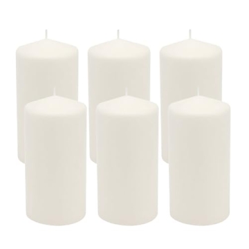 Stonebriar Long Burning Unscented Pillar Candles 6 Count