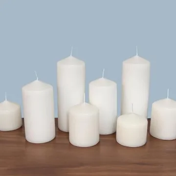 Stonebriar Long Burning Unscented Pillar Candles 6 Count