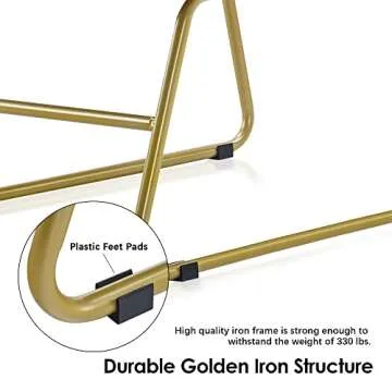 MCombo Accent Chair with Ottoman Set, Modern Armless Chair for Living Room, Bedroom, Small Space 4013 (Heat-Stamped Fabric, Saddle)