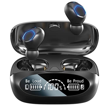 PMOPDSNNE Wireless Earbuds Bluetooth 5.3 LED Display IPX7