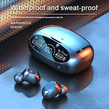 PMOPDSNNE Wireless Earbuds Bluetooth 5.3 LED Display IPX7