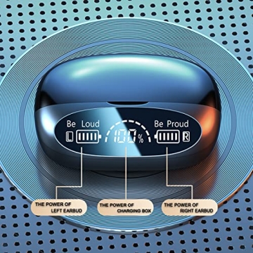 PMOPDSNNE Wireless Earbuds Bluetooth 5.3 LED Display IPX7