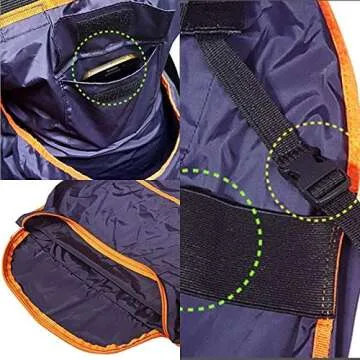 Gold Line Garden Apron with Pockets Harvest Fruit Vegetable Picking Bag For Women Gardener Adjustable Neck & Waist