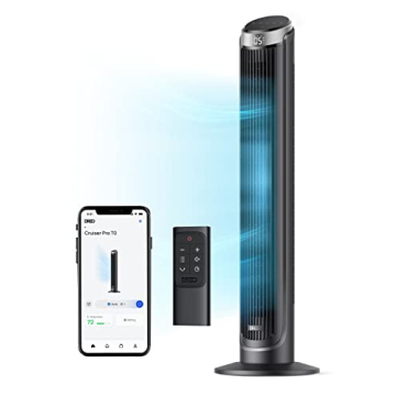 Dreo Smart Tower Fan - 40" High-Speed Bladeless Oscillating Fan with Remote and Smart Features
