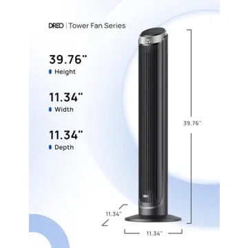 Dreo Smart Tower Fan - 26ft/s High-Speed, Quiet & Efficient