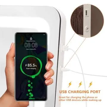 Hasipu 24" LED Vanity Mirror with 10X Magnification