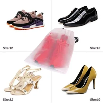 Portable Translucent Shoe Bags Set of 24 for Travel Organization