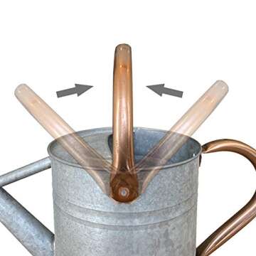 Elegant Galvanized Steel Watering Can for Your Garden