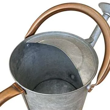 Elegant Galvanized Steel Watering Can for Your Garden