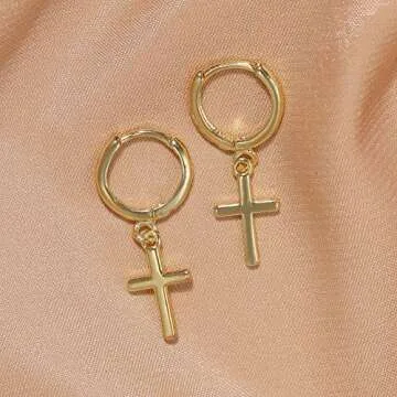 Fashionable 14K Gold Plated Huggie Hoops Earrings Set