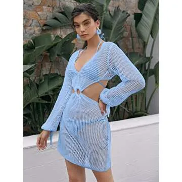 Chic Crochet Cover Up Dress - Perfect Beach Swimwear