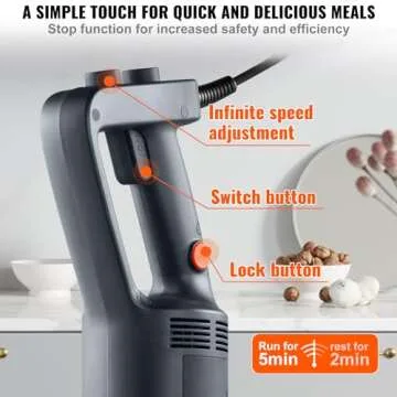 VEVOR Commercial Immersion Blender for Efficient Blending