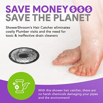 ShowerShroom Ultra Hair Catcher Prevents Clogs Easily
