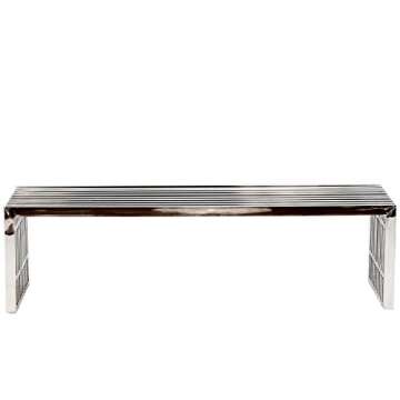 Modway Large Gridiron Stainless Steel Bench