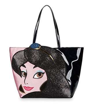 AWEHIRU Danielle Nicole Disney Aladdin Jasmin Black Tote Bag