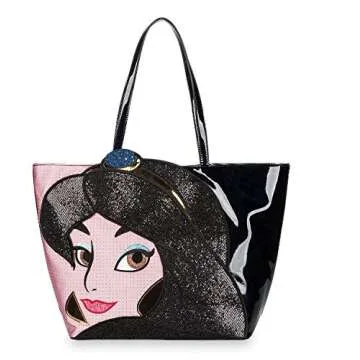 AWEHIRU Danielle Nicole Disney Aladdin Jasmin Black Tote Bag