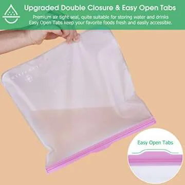 GLAMFIELDS Eco-Friendly Reusable Food Storage Bags 12 Pack