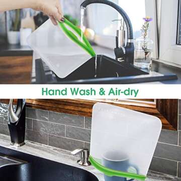 GLAMFIELDS Eco-Friendly Reusable Food Storage Bags 12 Pack