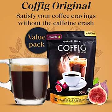 Coffig Original - Coffee Substitute & Alternative - Roasted Fig Coffee - Caffeine Free Herbal Energy...