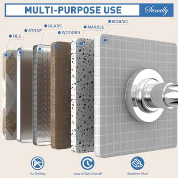 Adjustable SUNALLY Shower Curtain Rod for Easy Installation