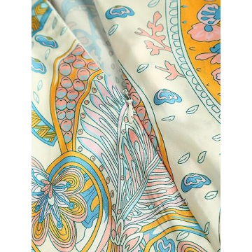 Shop ZAFUL Boho Skirt High Waist Floral Design