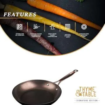 Thyme & Table Non-Stick Cookware Set in Rose Gold