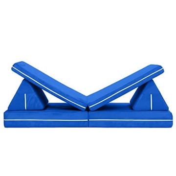 Jaxx Zipline Imaginative Furniture Playset for Creative Kids, Original Playscape Set, Blueberry