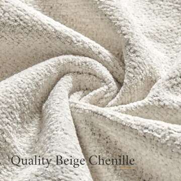 AMERLIFE Sofa, 89 inch Comfy Sofa Couch with Extra Deep Seats, Modern Sofa- 3 Seater Sofa, Couch for Living Room Apartment Lounge, Beige Chenille