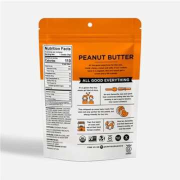 Emmy's Organics Coconut Cookies, Peanut Butter 6 oz (Pack of 8) | Gluten-Free Organic Cookies, Vegan, Paleo-Friendly