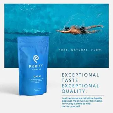 Purity Coffee CALM Decaf Organic Whole Beans 12oz - Mold Tested