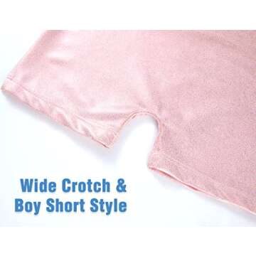 TENVDA Girls Gymnastics Leotards Sparkly Glitter Solid Pale Pink Biketard Unitard for 2t 3t Toddler Kids Performance Practice