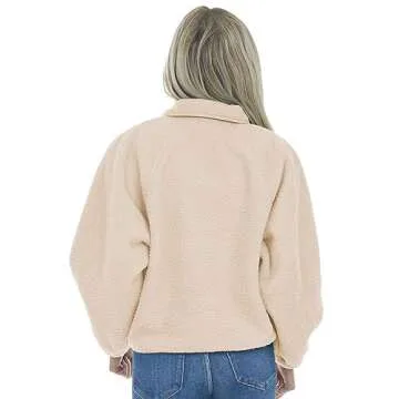 Aoang Womens Jacket Oversized Boyfriend Trucker Jackets for Women Shacket Beige,X-Smal
