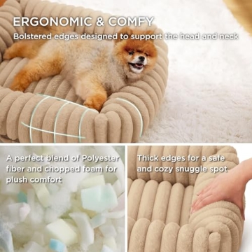 Bedsure Cute Dog Bed for Small Medium Dogs Washable