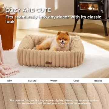 Bedsure Cute Dog Bed for Small Medium Dogs Washable