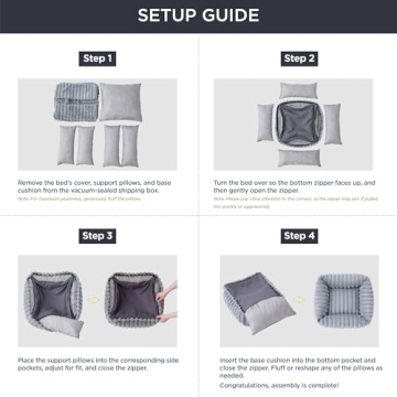 Bedsure Cute Dog Bed for Small Medium Dogs Washable