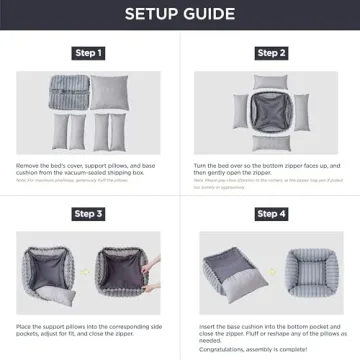 Bedsure Cute Dog Bed for Small Medium Dogs Washable