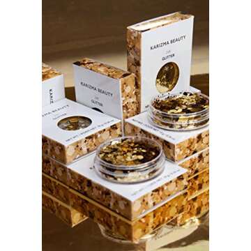 KARIZMA 24K Gold Glitter - 10g Chunky Face, Hair, Eye & Body Glitter for Women. Rave & Festival Acce...