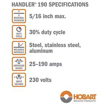 Hobart 500554 Handler 190 MIG Welder 230V